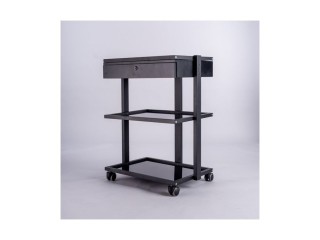 Black Beauty Trolley With Drawer | PJS Beauty Salon Equipment